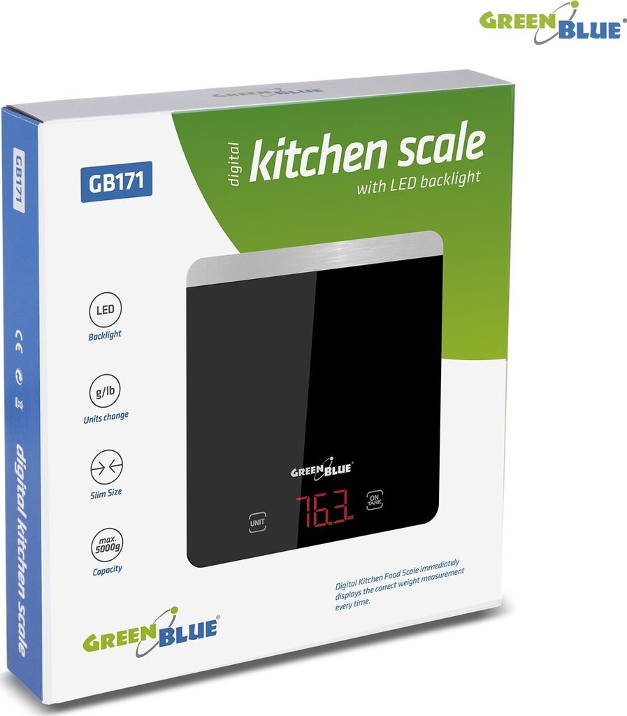 GreenBlue GB171 kaina ir informacija | Svarstyklės (virtuvinės) | pigu.lt