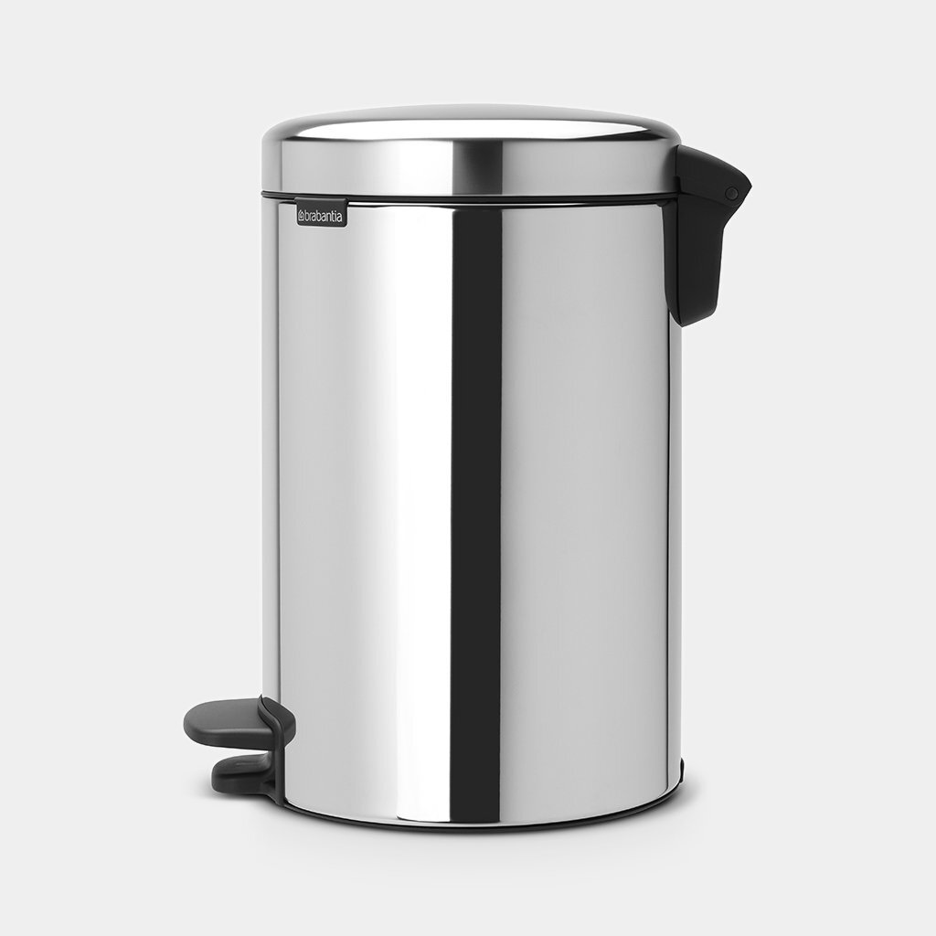 Brabantia šiukšliadėžė NewIcon, 12 l, sidabrinės spalvos цена и информация | Šiukšliadėžės | pigu.lt