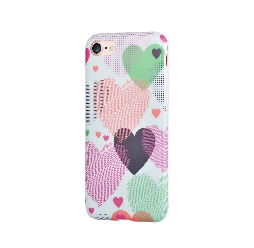 Devia Vivid Silicone Back Case With Hearts For Apple iPhone 7 Plus / 8 Plus цена и информация | Telefono dėklai | pigu.lt