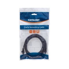Tinklo kabelis Intellinet Cat5e UTP, 1m, juodas, 100 % varis kaina ir informacija | Kabeliai ir laidai | pigu.lt