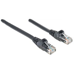 Tinklo kabelis Intellinet Cat5e UTP, 1m, juodas, 100 % varis kaina ir informacija | Kabeliai ir laidai | pigu.lt