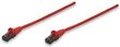 Tinklo kabelis Intellinet Cat6 UTP 1,0 m, raudonas, 100% varis цена и информация | Kabeliai ir laidai | pigu.lt