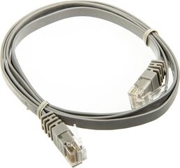 InLine 1m - kabel sieciowy U/UTP - 1000 Mbit - Cat.6 - RJ45 - szary (71601) kaina ir informacija | Kabeliai ir laidai | pigu.lt