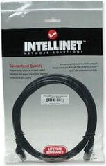 Intellinet Network Solutions Intellinet patch cord RJ45 kat. 6 UTP 1m Czarny 100% miedź (342049) kaina ir informacija | Kabeliai ir laidai | pigu.lt