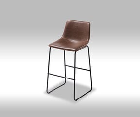 2-jų baro kėdžių komplektas FurnHouse Indiana, tamsiai rudas цена и информация | Стулья для кухни и столовой | pigu.lt