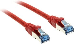 InLine Patch kabel sieciowy Cat.6A, S/FTP (PiMf), 500MHz, czerwony, 7,5m (76807R) цена и информация | Кабели и провода | pigu.lt