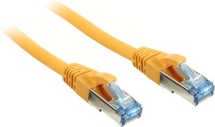InLine Patch kabel sieciowy Cat.6A, S/FTP (PiMf), 500MHz, żółty, 10m (76800Y) kaina ir informacija | Kabeliai ir laidai | pigu.lt