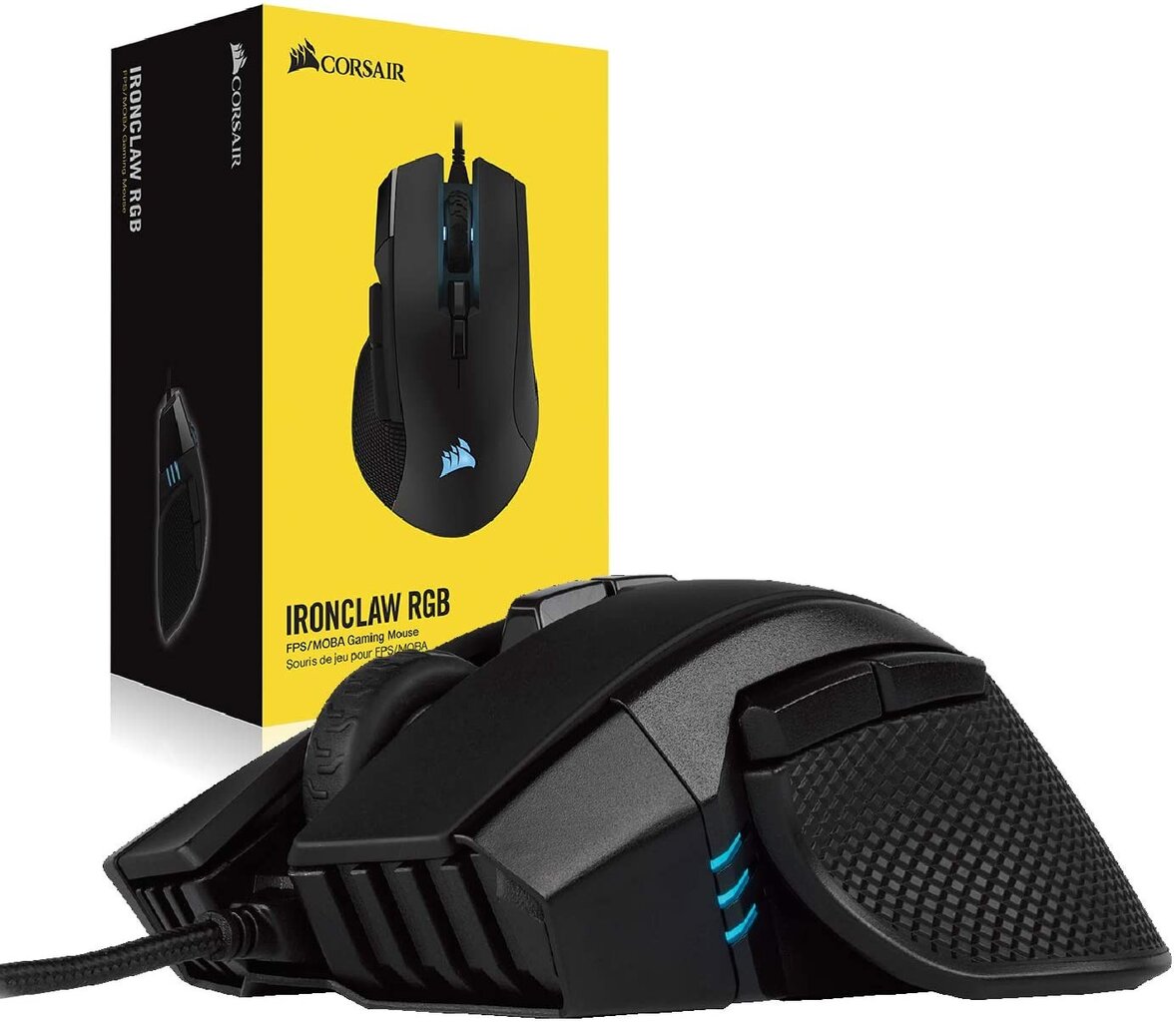 Corsair Ironclaw RGB, juoda kaina ir informacija | Pelės | pigu.lt