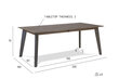 Stalas FurnHouse Malaga, 200 cm, rudas цена и информация | Virtuvės ir valgomojo stalai, staliukai | pigu.lt