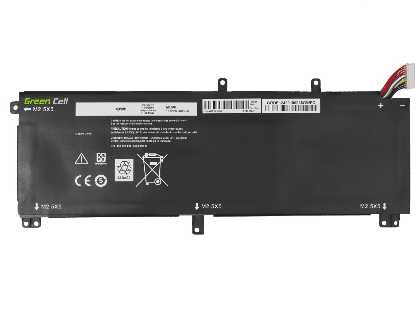 Green Cell Laptop Battery 245RR T0TRM TOTRM do Dell XPS 15 9530, Dell Precision M3800 kaina ir informacija | Akumuliatoriai nešiojamiems kompiuteriams | pigu.lt