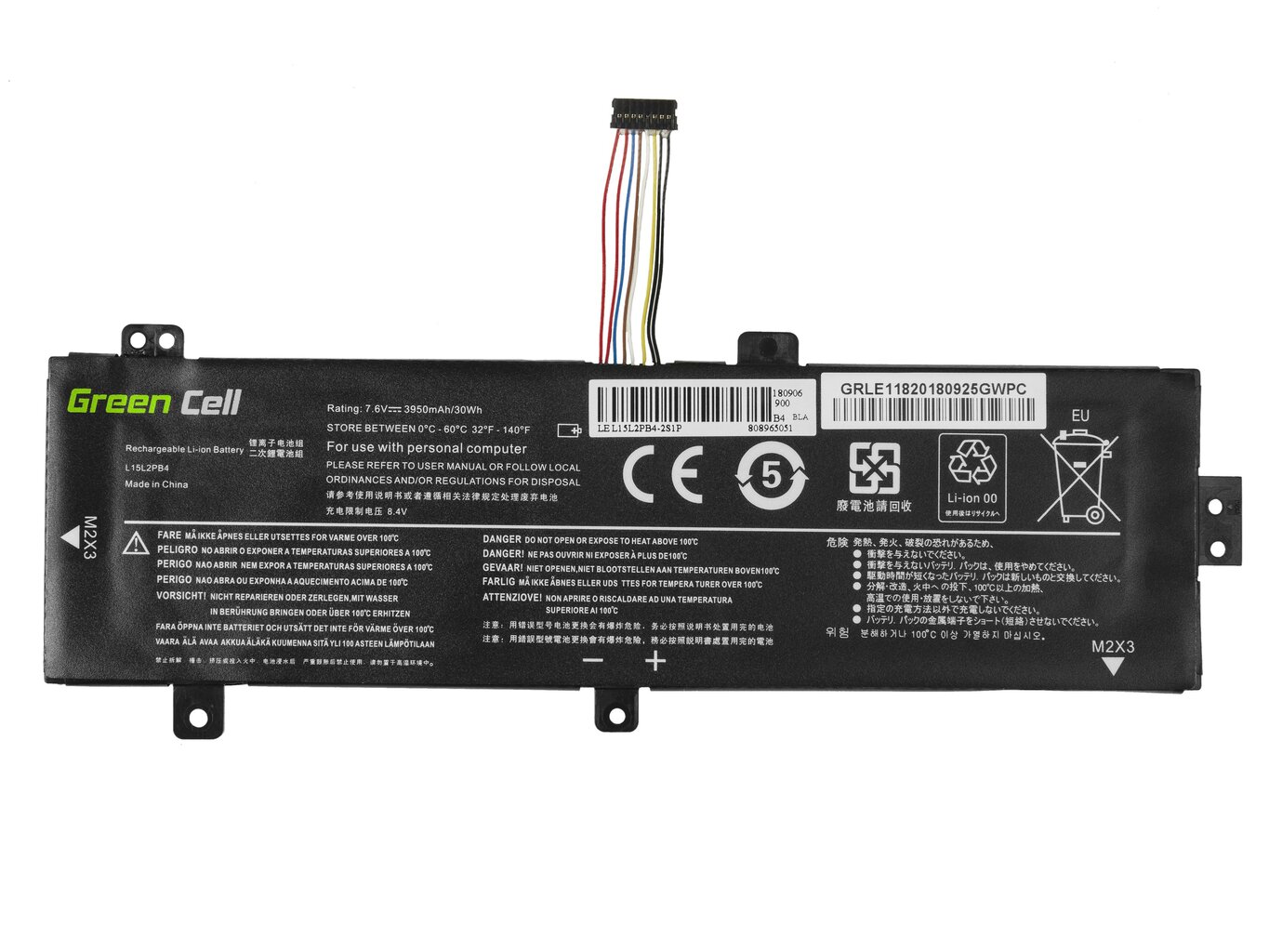 Green Cell Laptop Battery L15C2PB3 L15L2PB4 L15M2PB3 L15S2TB0 Lenovo Ideapad 310-15IAP 310-15IKB 310-15ISK 510-15IKB 510-15ISK цена и информация | Akumuliatoriai nešiojamiems kompiuteriams | pigu.lt