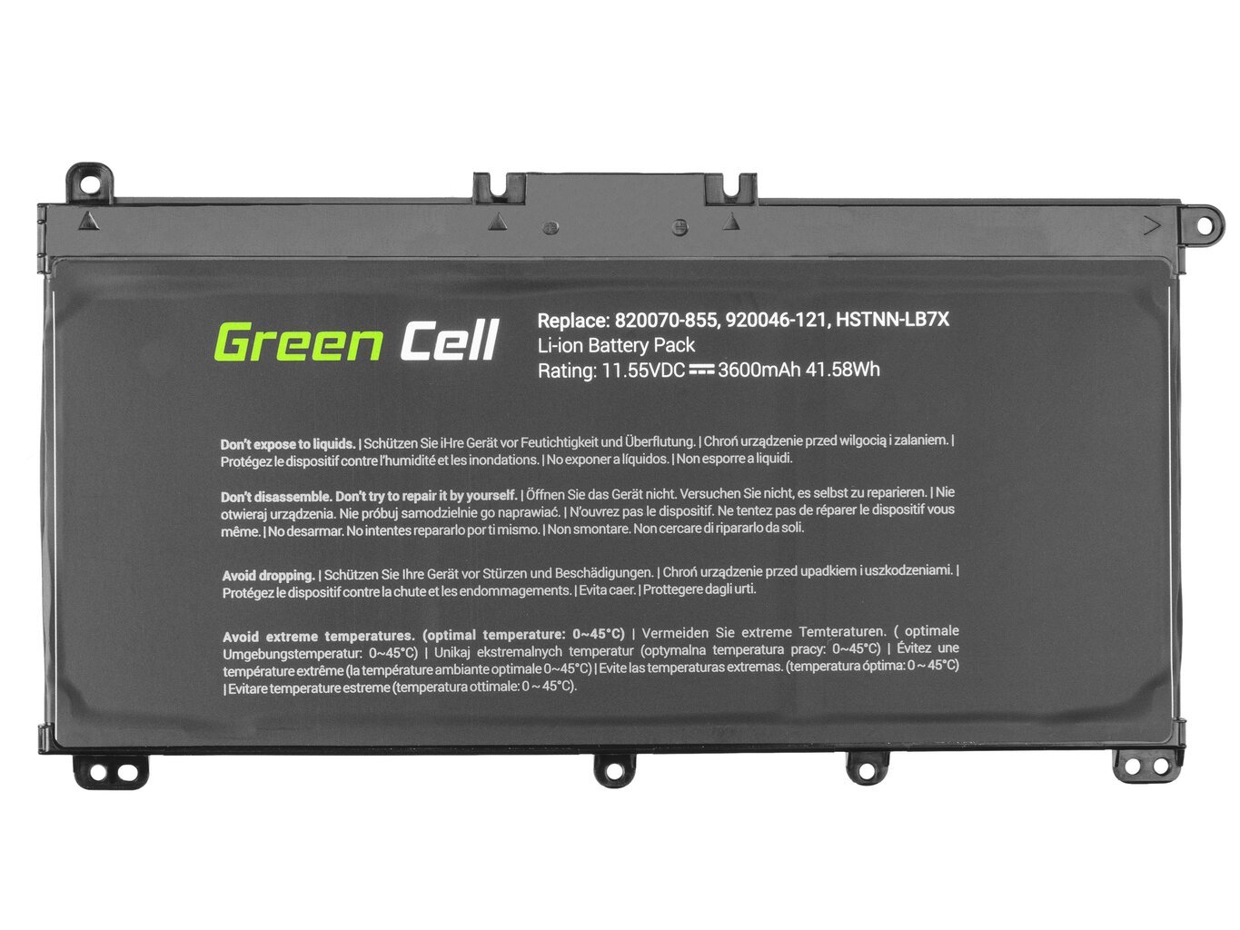 Green Cell Laptop Battery TF03XL HSTNN-LB7X 920046-421 920070-855 HP 14-BP Pavilion 14-BF 14-BK 15-CC 15-CD 15-CK 17-AR kaina ir informacija | Akumuliatoriai nešiojamiems kompiuteriams | pigu.lt