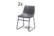 2-jų kėdžių komplektas FurnHouse Indiana, pilkas kaina ir informacija | Virtuvės ir valgomojo kėdės | pigu.lt