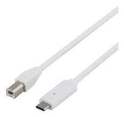 Deltaco, USB-C/USB-B, 1.5 m цена и информация | Кабели и провода | pigu.lt