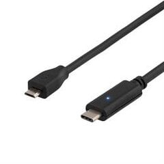 Deltaco USBC-1023 USB 2.0 CM - Micro BM, 0,5 м цена и информация | Кабели для телефонов | pigu.lt