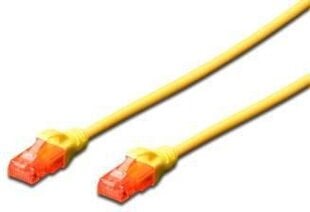 Digitus Patchcord UTP, CAT.6, żółty, 2m (DK-1612-020/Y) kaina ir informacija | Kabeliai ir laidai | pigu.lt