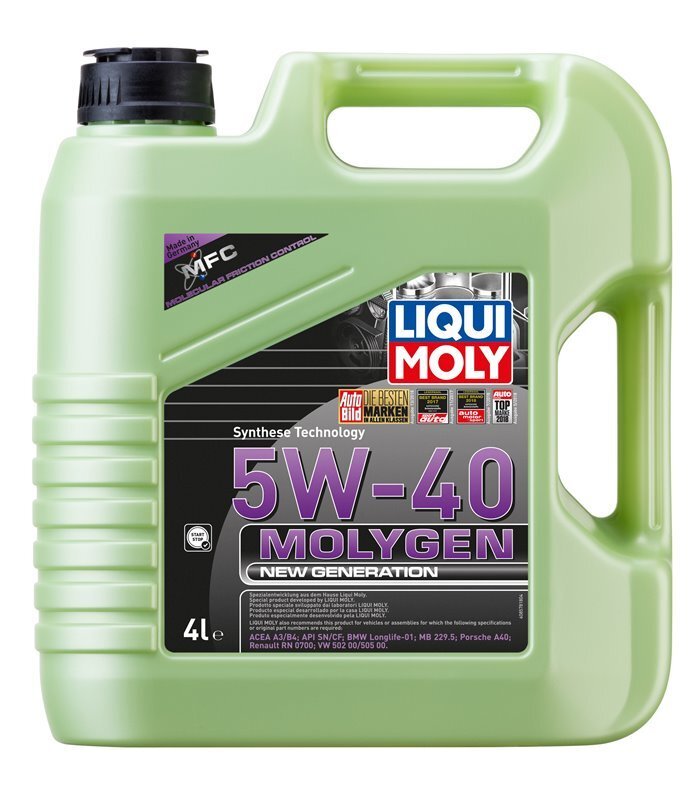 Sintetinė variklinė alyva LIQUI-MOLY Molygen New Generation 5W-40, 4L kaina ir informacija | Variklinės alyvos | pigu.lt