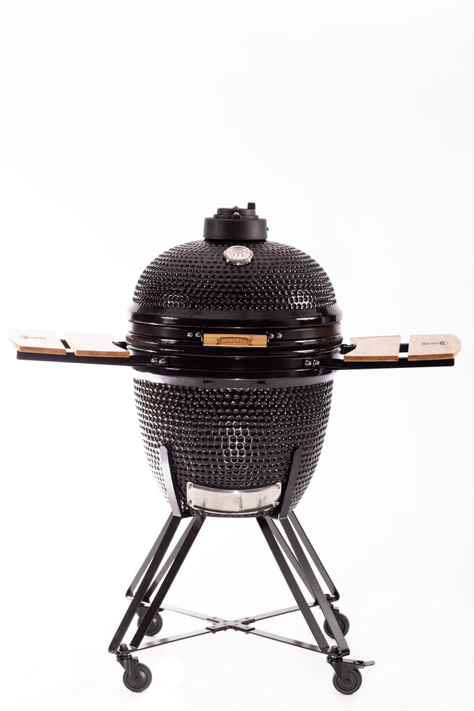 Keramikinė kepsninė Hungrill Kamado 59 cm + 8 dovanos, juoda kaina ir informacija | Kepsninės, griliai | pigu.lt