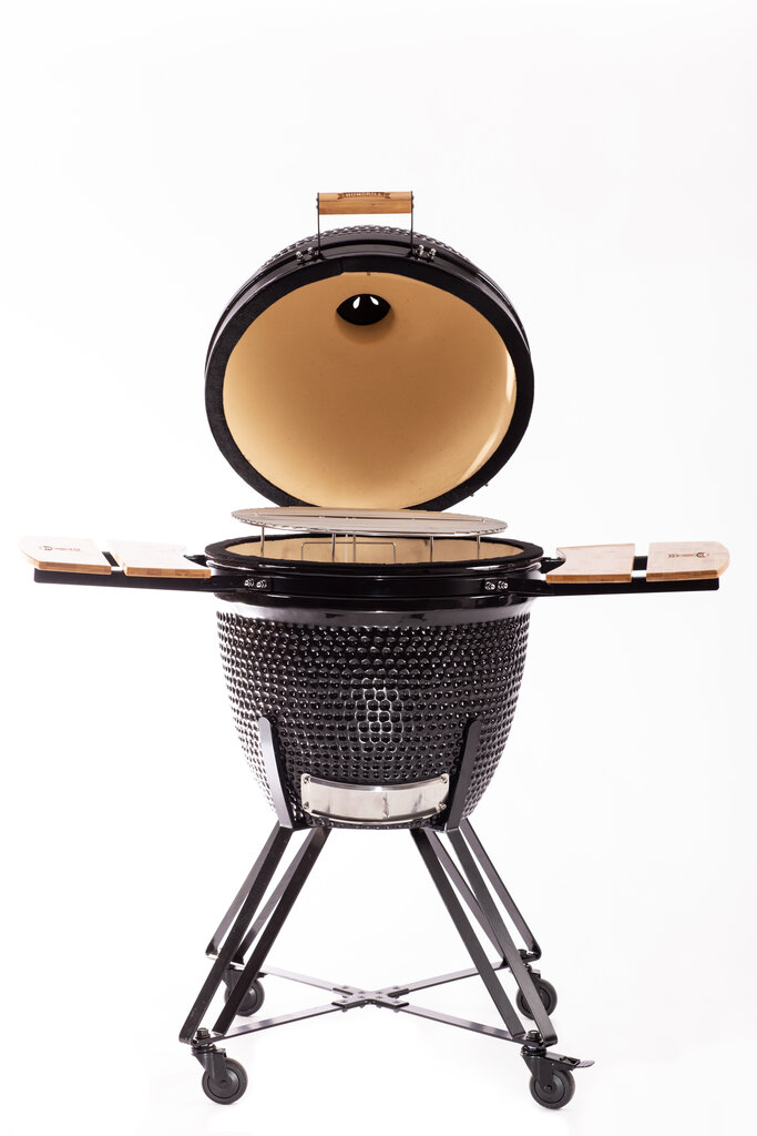 Keramikinė kepsninė Hungrill Kamado 59 cm + 8 dovanos, juoda kaina ir informacija | Kepsninės, griliai | pigu.lt