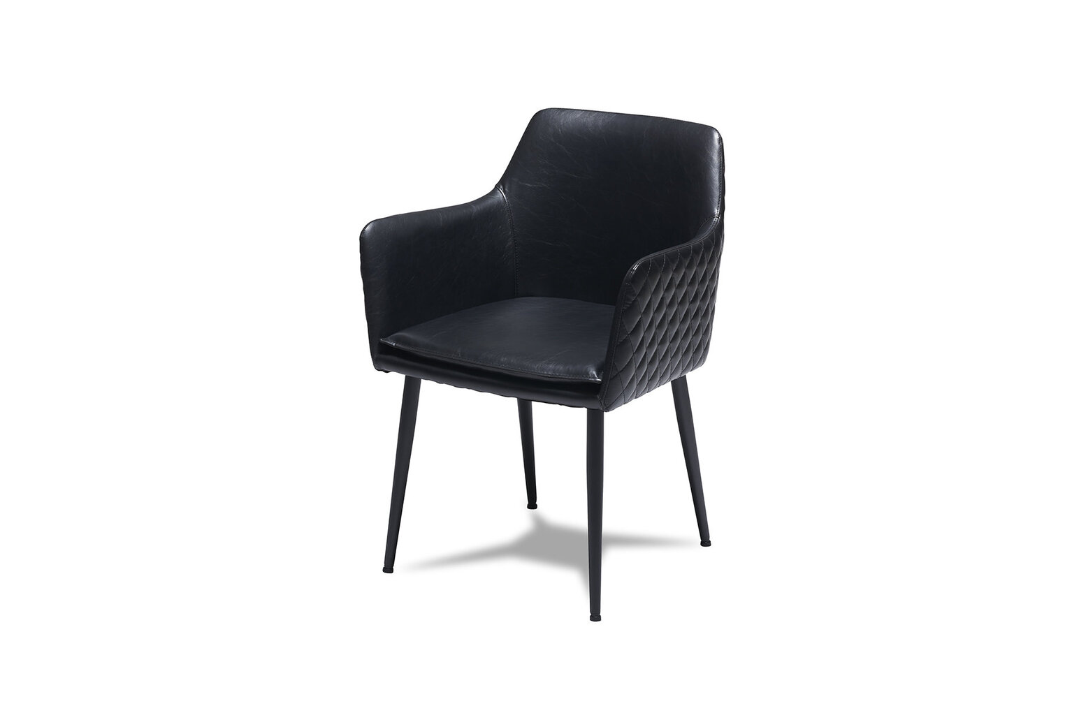 2-jų kėdžių komplektas FurnHouse Shiva, juodas цена и информация | Virtuvės ir valgomojo kėdės | pigu.lt