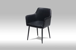 2-jų kėdžių komplektas FurnHouse Shiva, juodas цена и информация | Стулья для кухни и столовой | pigu.lt