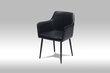 2-jų kėdžių komplektas FurnHouse Shiva, juodas цена и информация | Virtuvės ir valgomojo kėdės | pigu.lt