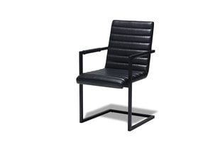 2-jų kėdžių komplektas FurnHouse Fanny, juodas kaina ir informacija | Virtuvės ir valgomojo kėdės | pigu.lt
