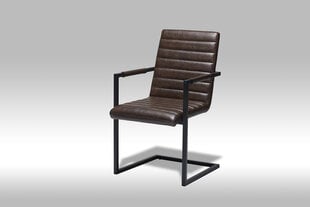 2-jų kėdžių komplektas FurnHouse Fanny, tamsiai rudas kaina ir informacija | Virtuvės ir valgomojo kėdės | pigu.lt