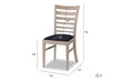 2-jų kėdžių komplektas FurnHouse Jannie, ąžuolo/juodos spalvos kaina ir informacija | Virtuvės ir valgomojo kėdės | pigu.lt