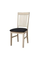 2-jų kėdžių komplektas FurnHouse Mette, ąžuolo/juodos spalvos цена и информация | Стулья для кухни и столовой | pigu.lt