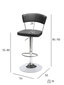 2-jų baro kėdžių komplektas FurnHouse Preben, juodas kaina ir informacija | Virtuvės ir valgomojo kėdės | pigu.lt