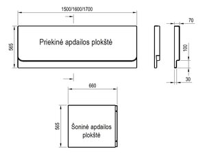 Priekinė apdailos plokštė Ravak Chrome 170 kaina ir informacija | Priedai vonioms, dušo kabinoms | pigu.lt