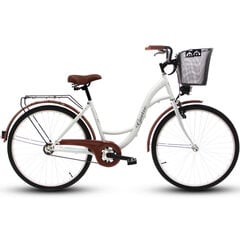 Городской велосипед Goetze Eco 26", белый/коричневый цена и информация | Велосипеды | pigu.lt