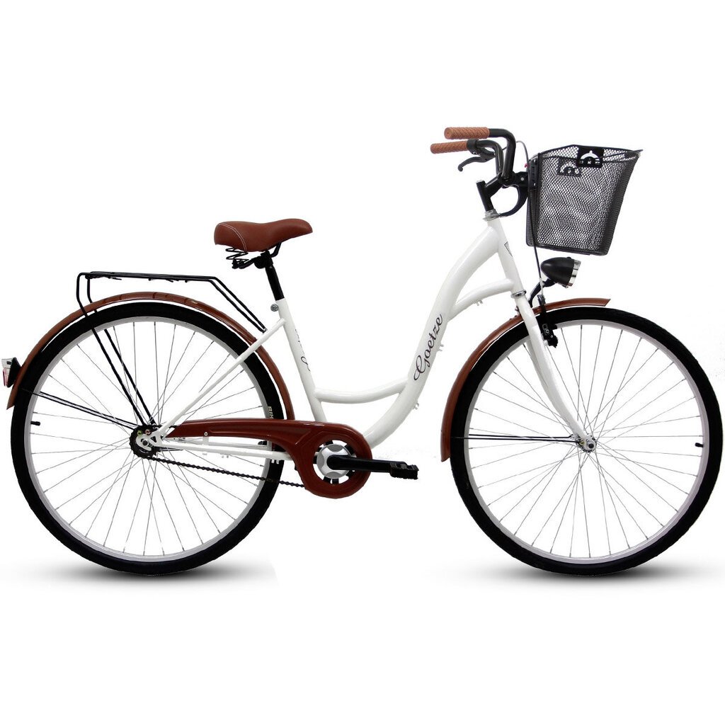 Miesto dviratis Goetze Eco 28", baltas/rudas цена и информация | Dviračiai | pigu.lt