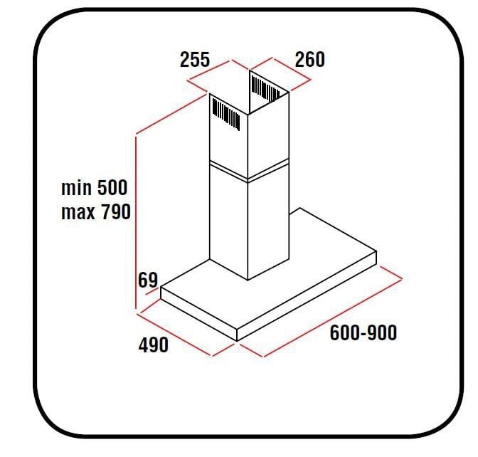 Schlosser H61E60X700 цена и информация | Gartraukiai | pigu.lt