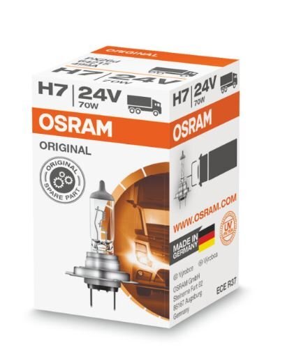 Automobilinė lemputė Osram Original H7, 24V, 1 vnt. kaina ir informacija | Automobilių lemputės | pigu.lt