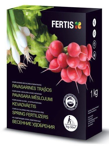 Fertis pavasarinės kompleksinės trąšos, be chloro ir nitratų, 1 kg kaina ir informacija | Birios trąšos | pigu.lt