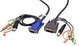 Aten, VGA/USB/DVI, 1.8 m kaina ir informacija | Kabeliai ir laidai | pigu.lt