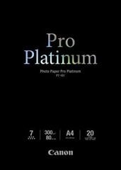 "canon photo paper pro platinum", pt-101, a4, fotopopierius, blizgus, 2768b016, baltas, a4, 300 g/m2, 20 vnt., rašalinis kaina ir informacija | Spausdintuvų priedai | pigu.lt