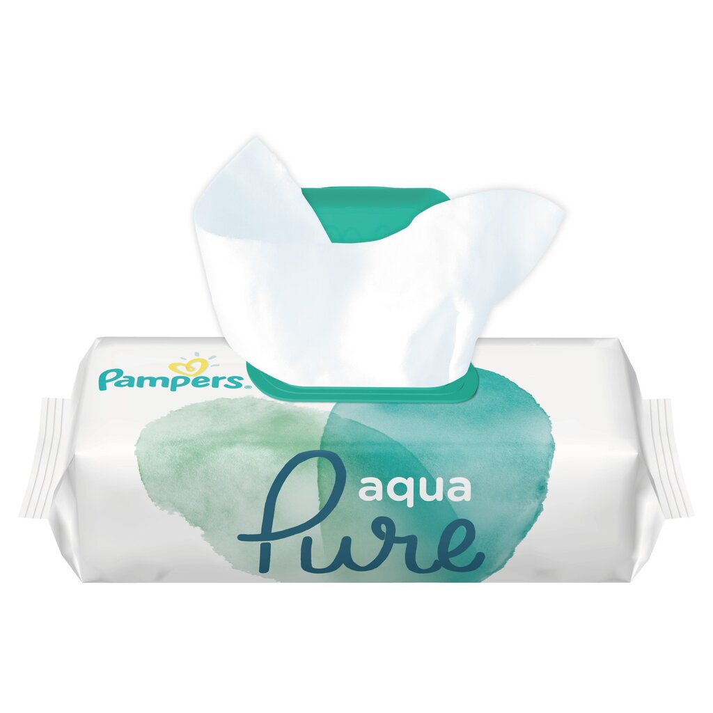 Drėgnos servetėlės PAMPERS Aqua Pure, 48 vnt. цена и информация | Drėgnos servetėlės, paklotai | pigu.lt