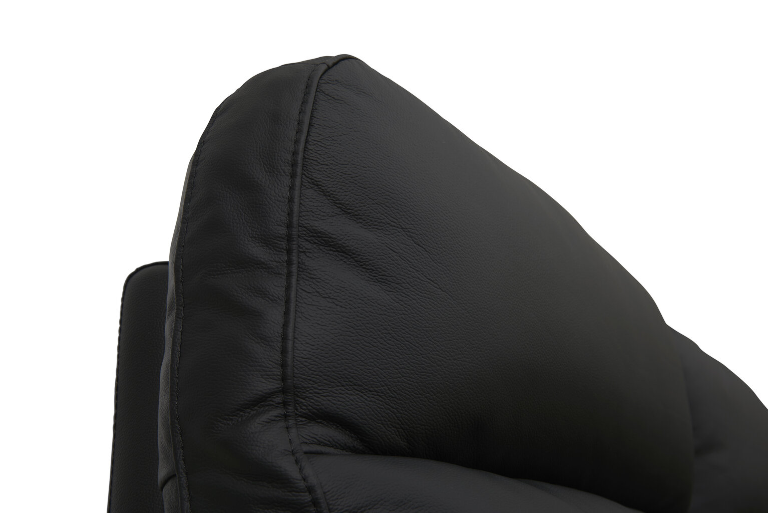 Sofa FurnHouse Selesta 2, natūrali oda, juoda kaina ir informacija | Sofos | pigu.lt