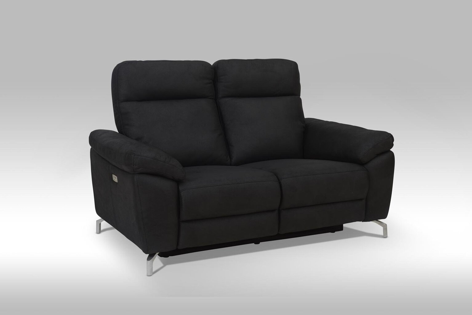 Sofa FurnHouse Selesta 2, gobelenas, juoda kaina ir informacija | Sofos | pigu.lt