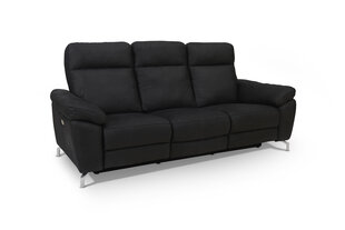 Sofa FurnHouse Selesta 3, gobelenas, juoda цена и информация | Диваны | pigu.lt
