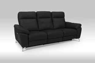 Sofa FurnHouse Selesta 3, gobelenas, juoda цена и информация | Диваны | pigu.lt