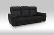 Sofa FurnHouse Selesta 3, gobelenas, juoda kaina ir informacija | Sofos | pigu.lt