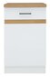 Virtuvinė spintelė Junona Line D1D/50/82, baltos/ąžuolo spalvos kaina ir informacija | Virtuvinės spintelės | pigu.lt