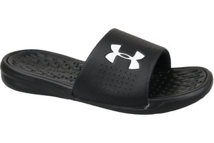 Šlepetės vyrams Under Armour Playmaker Fixed Strap Slides 3000061-001, juodos kaina ir informacija | Vyriškos šlepetės, basutės | pigu.lt