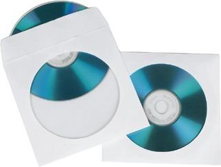 Hama CD-ROM Paper Sleeves 100 white kaina ir informacija | Vinilinės plokštelės, CD, DVD | pigu.lt