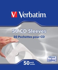 Verbatim CD Sleeves 50pk kaina ir informacija | Kanceliarinės prekės | pigu.lt