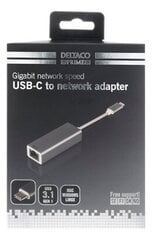 Deltaco USBC-GIGA5, USB-C/RJ45, 0.06 м цена и информация | Адаптеры, USB-разветвители | pigu.lt